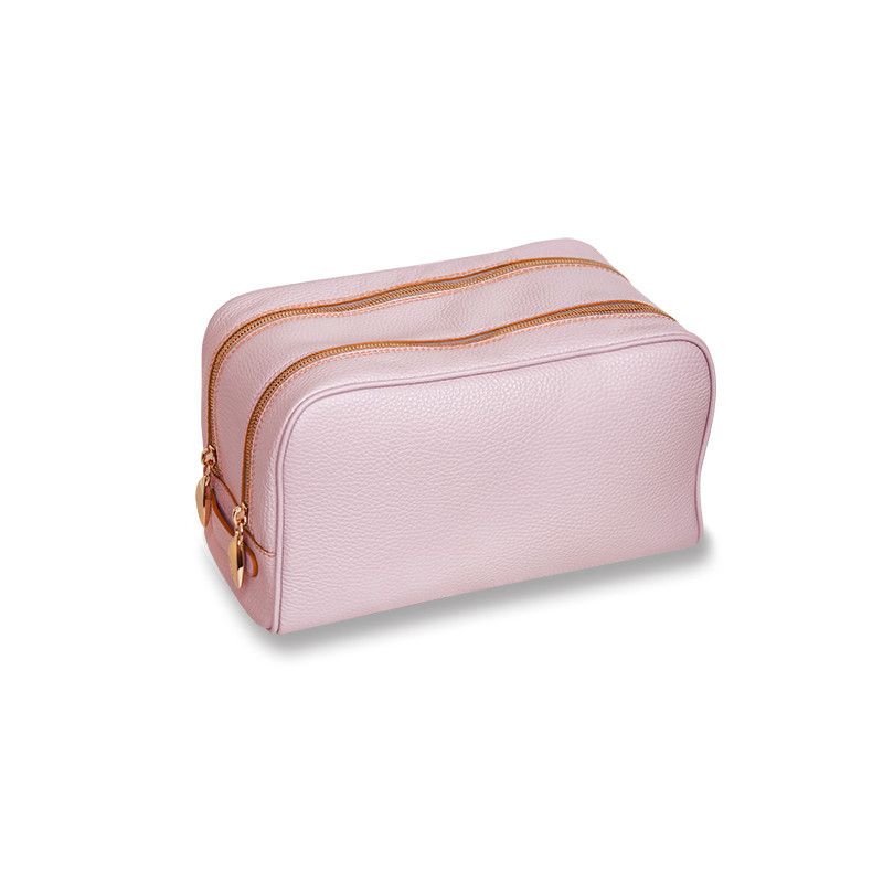 ASTRUA Creazioni Beauty Case In Pelle Grana Dollaro Cipria  BC2PGD58-V302