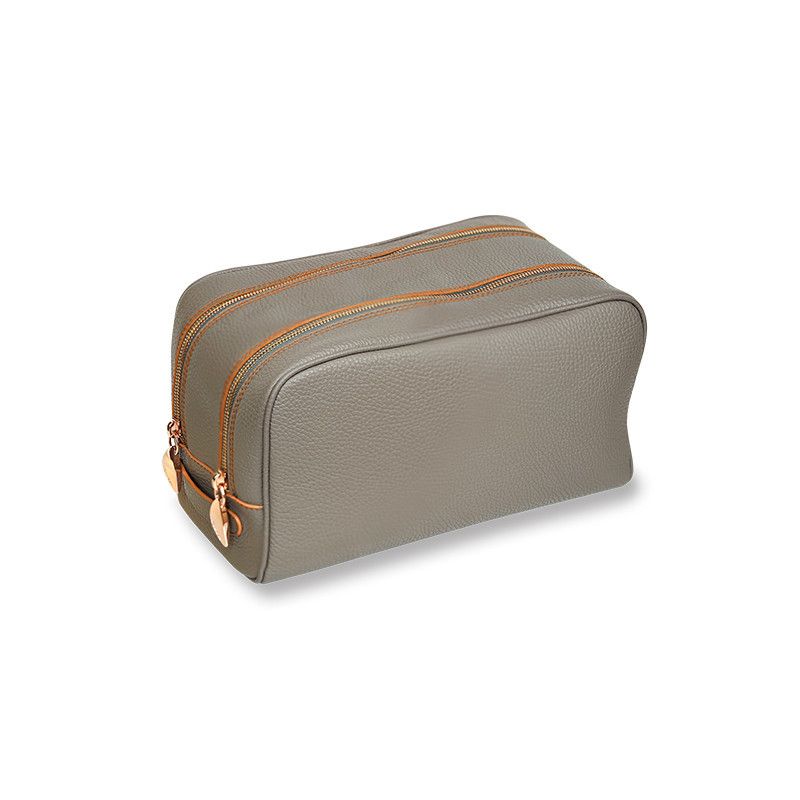 ASTRUA Creazioni Beauty Case In Pelle Grana Dollaro Zinco  BC2PGD73-V302