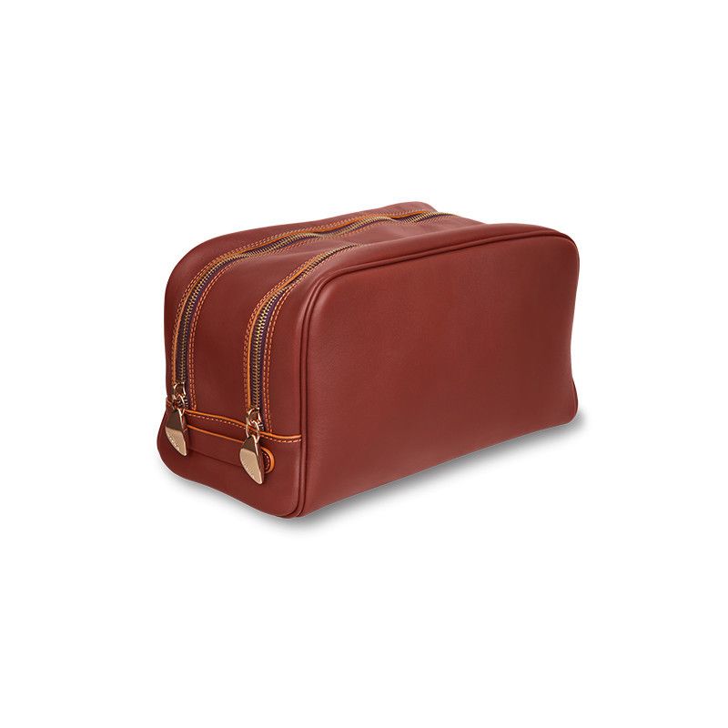 ASTRUA Creazioni Beauty Case In Pelle Vacchetta Bordeaux  BC2VAC03-V302