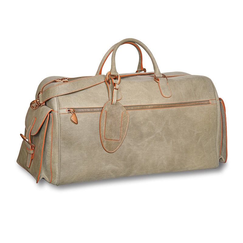 ASTRUA Creations Borsone In Pelle Vintage Grigio  Bv2Pv04-V371