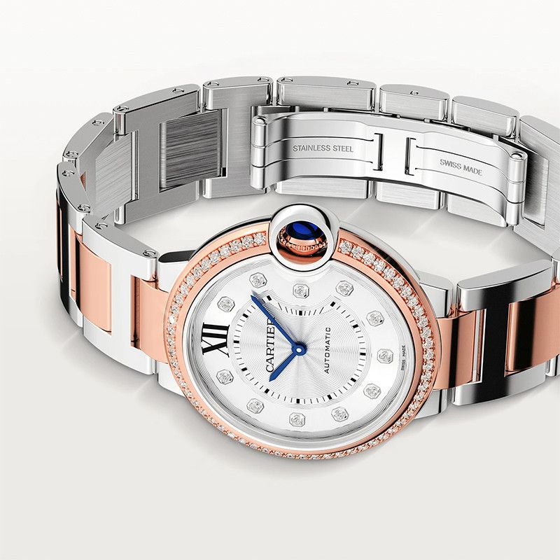 CARTIER Ballon Bleu De Cartier, Oro Rosa E Acciaio, Diamanti 36 MM W3BB0024