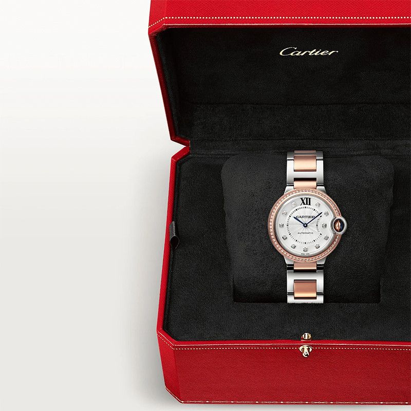 CARTIER Ballon Bleu De Cartier, Oro Rosa E Acciaio, Diamanti 36 MM W3BB0024