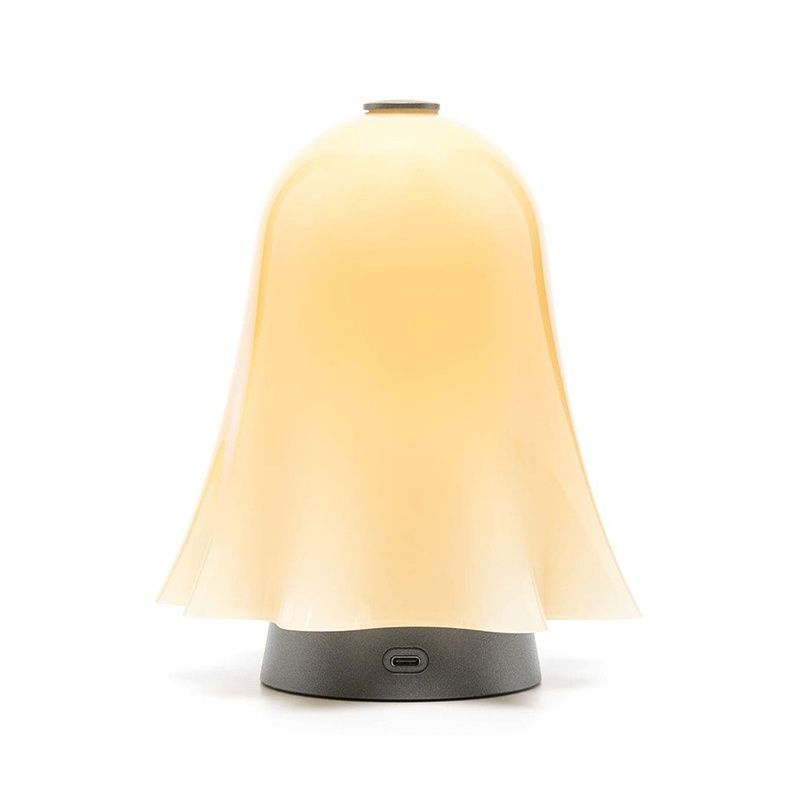 VENINI Lampada Da Tavolo Fantasmino Giallo Ambra/Lattimo  14 CM - H 18 CM 847.60