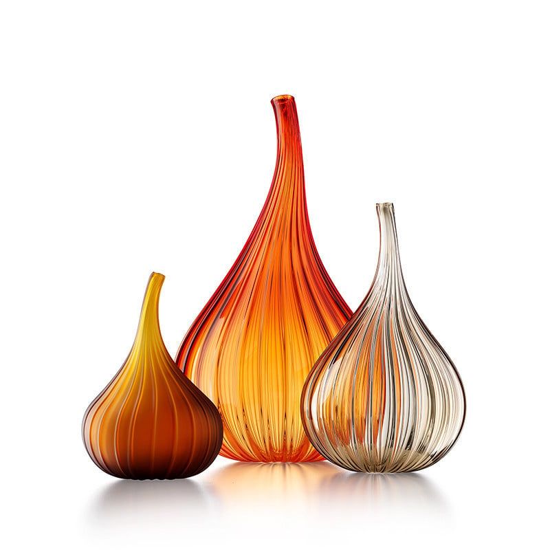 SALVIATI Vaso Drops Arancio Satinato Small H 19 CM / Ø 12 CM 72818