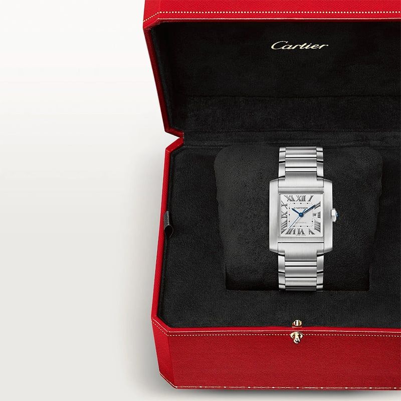CARTIER Tank Française Modello Grande, Acciaio 36.7 X 30.5 MM WSTA0067