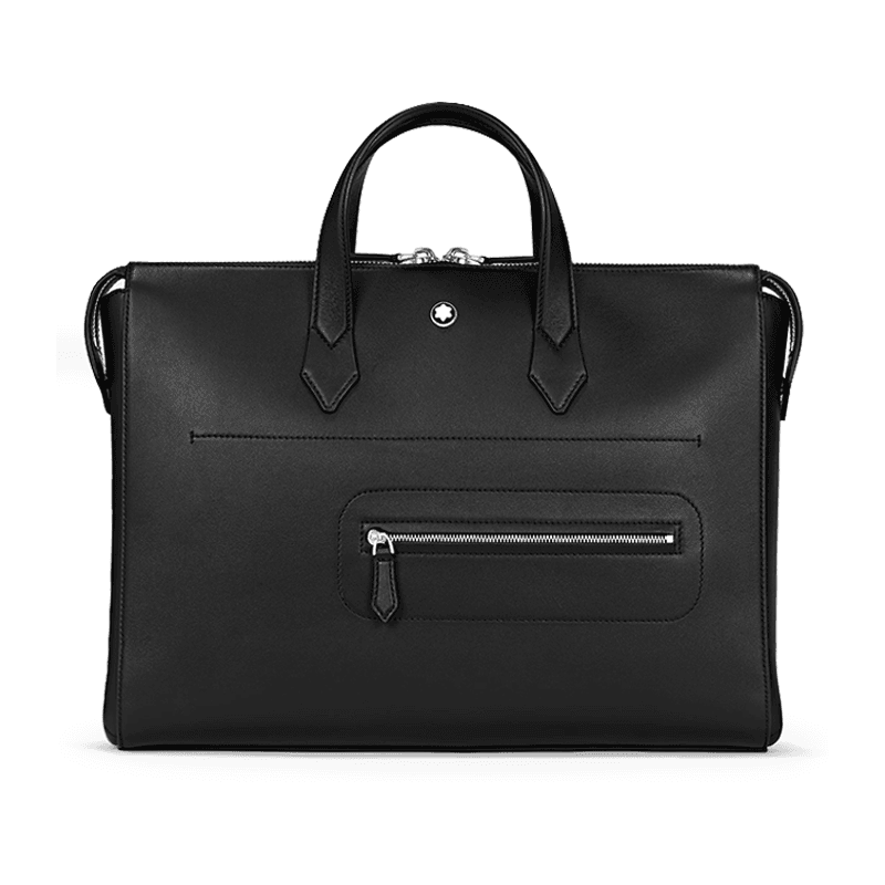 MONTBLANC Borsa Portadocumenti Sottile Meisterstück Selection Soft in Pelle Nera  130043