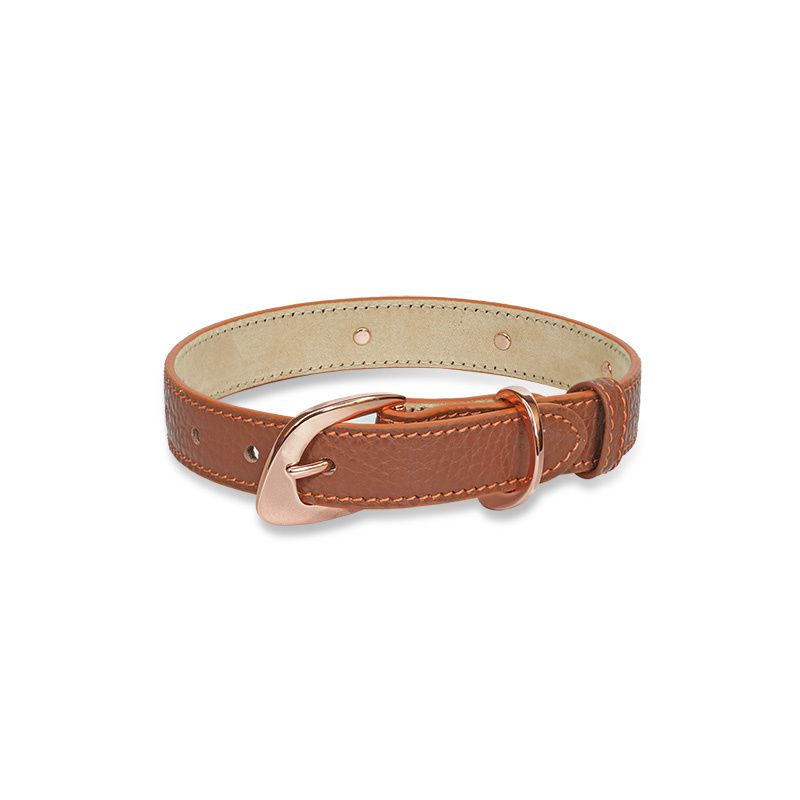 ASTRUA Creazioni Collare In Pelle Grana Dollaro Woody  CO2PGD87