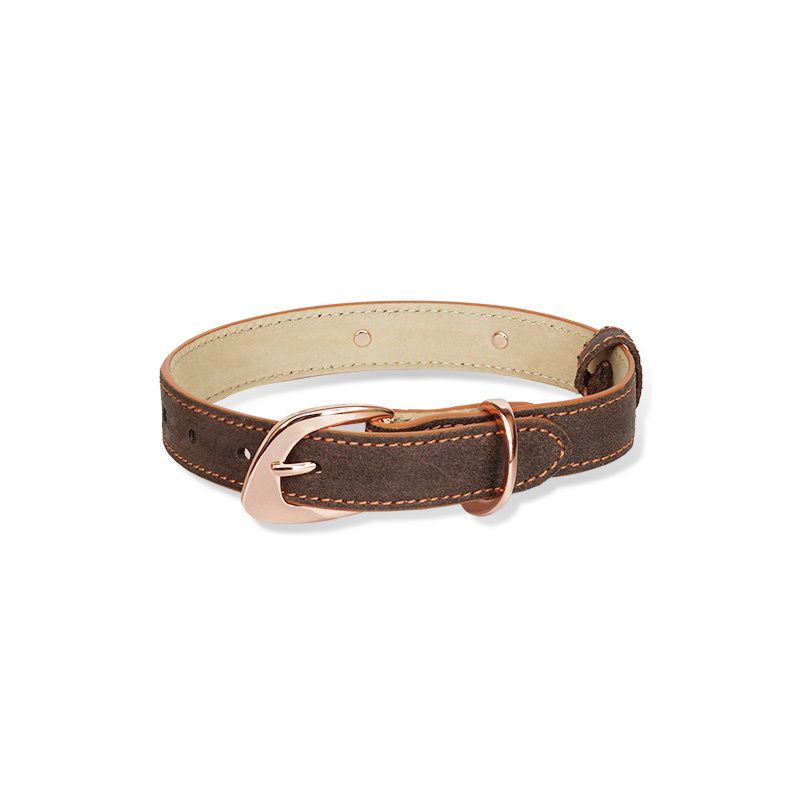 ASTRUA Creazioni Collare In Pelle Vintage Marrone  CO2PV89