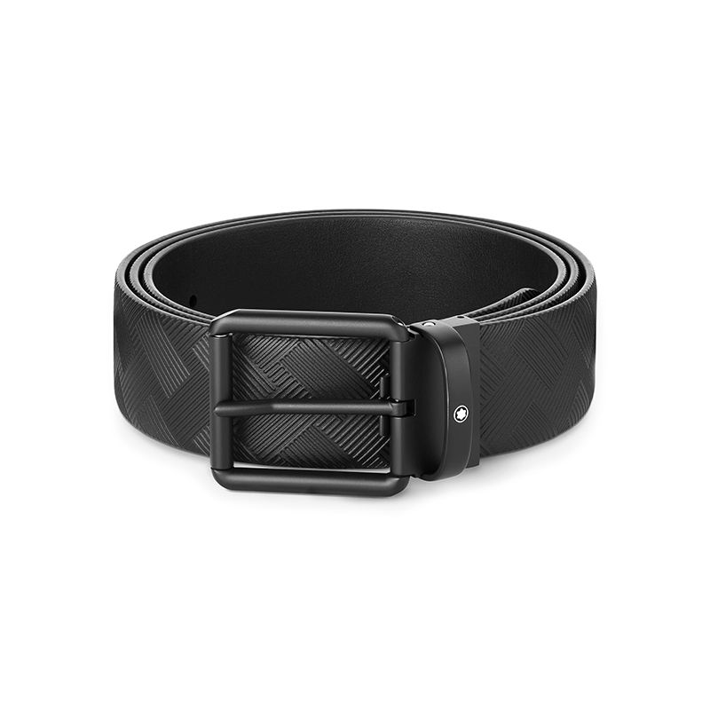 MONTBLANC Cintura Reversibile In Pelle Nera  131183
