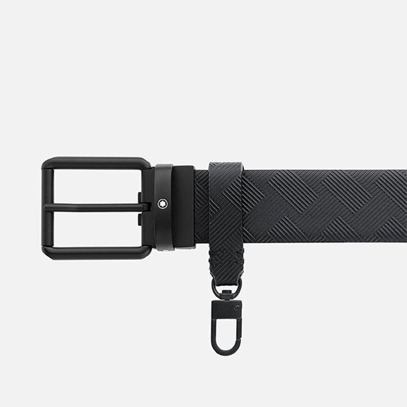 MONTBLANC Cintura Reversibile In Pelle Nera  131183