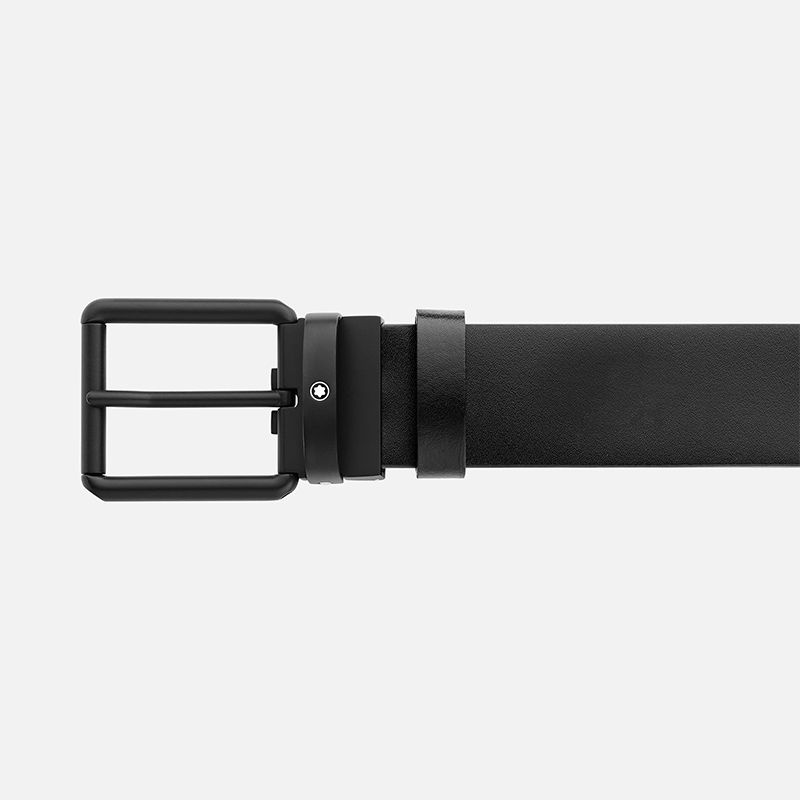 MONTBLANC Cintura Reversibile In Pelle Nera/Marrone  131187