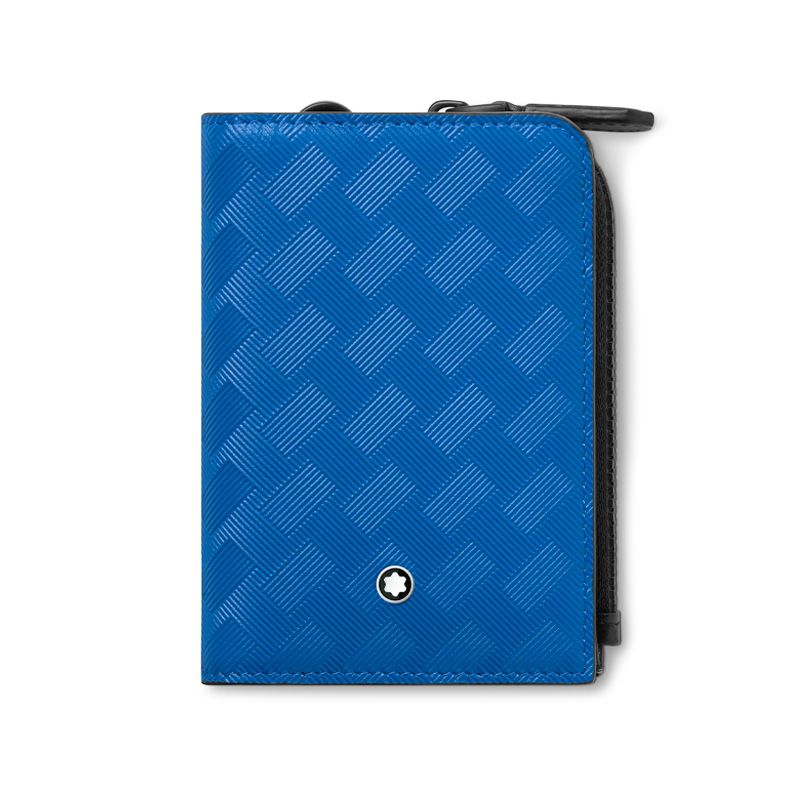 MONTBLANC Portacarte 3 Scomparti e Tasca Con Cerniera Extreme 3.0 Blu  130242