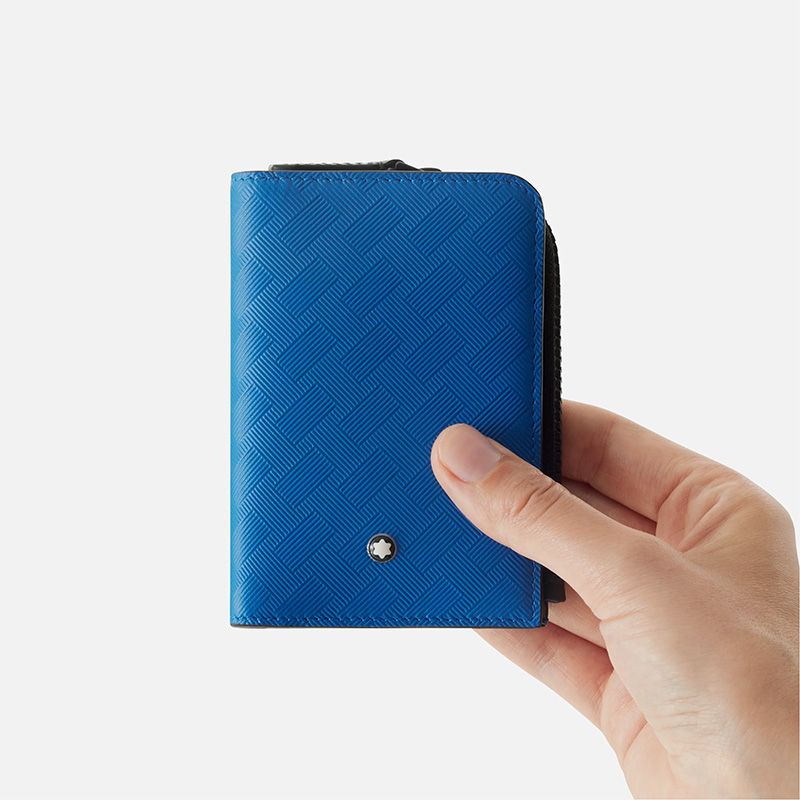 MONTBLANC Portacarte 3 Scomparti e Tasca Con Cerniera Extreme 3.0 Blu  130242