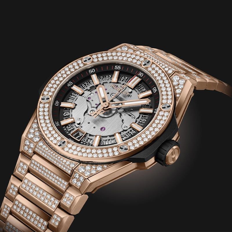 HUBLOT Big Bang Integrated Time Only King Gold Pavé 40 MM 456.OX.0180.OX.3704