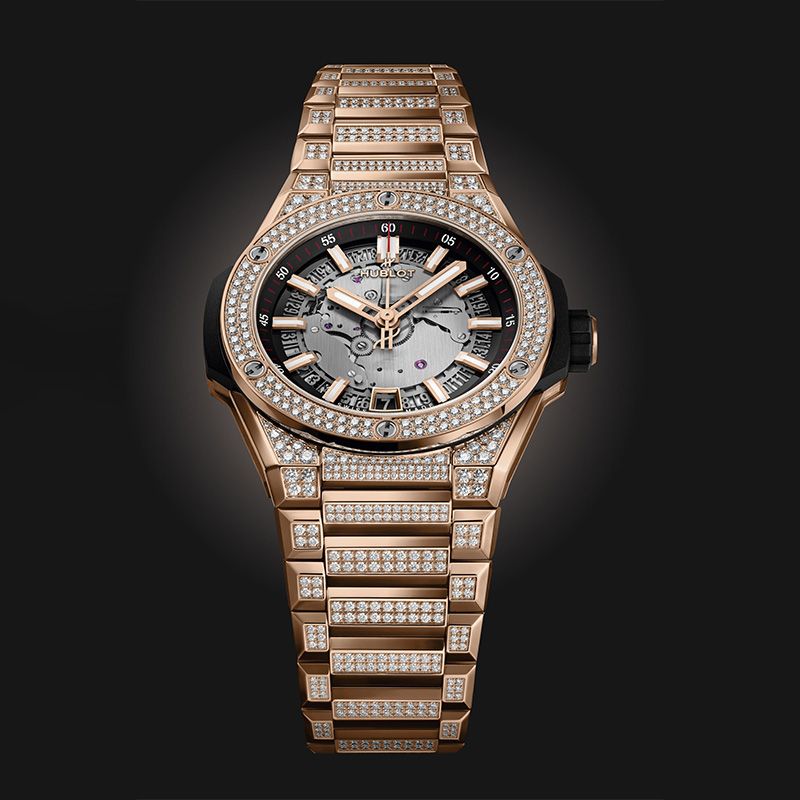 HUBLOT Big Bang Integrated Time Only King Gold Pavé 40 MM 456.OX.0180.OX.3704