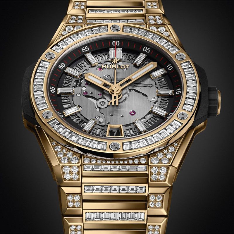 HUBLOT Big Bang Integrated Time Only Yellow Gold Jewellery 40 MM 456.VX.0130.VX.9804