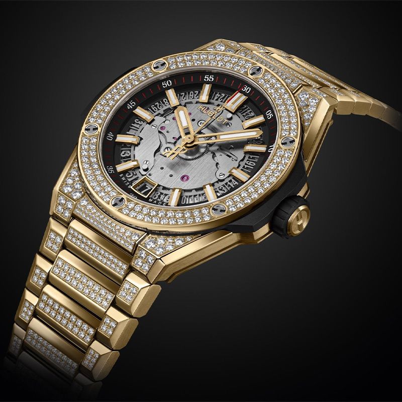 HUBLOT Big Bang Integrated Time Only Yellow Gold Pavé 40 MM 456.VX.0130.VX.3704