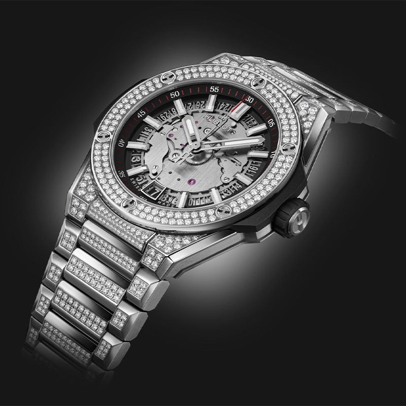 HUBLOT Big Bang Integrated Time Only Titanium Pavé 40 MM 456.NX.0170.NX.3704
