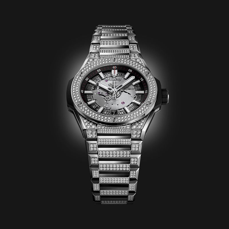 HUBLOT Big Bang Integrated Time Only Titanium Pavé 40 MM 456.NX.0170.NX.3704