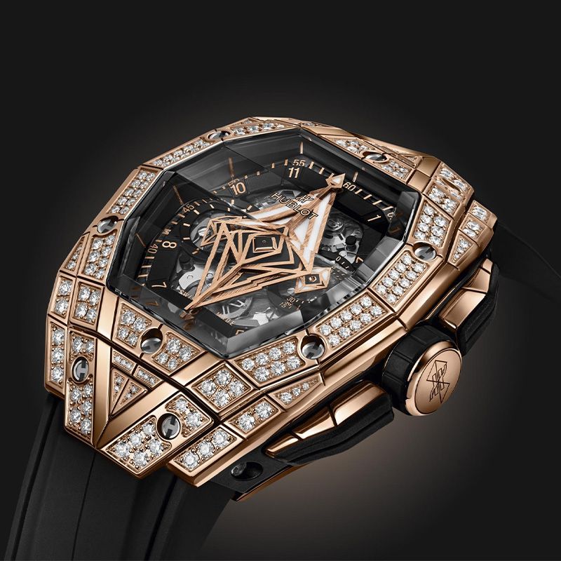 HUBLOT Spirit Of Big Bang Sang Bleu King Gold Pavé 42 MM 648.OX.0108.RX.1604.MXM23