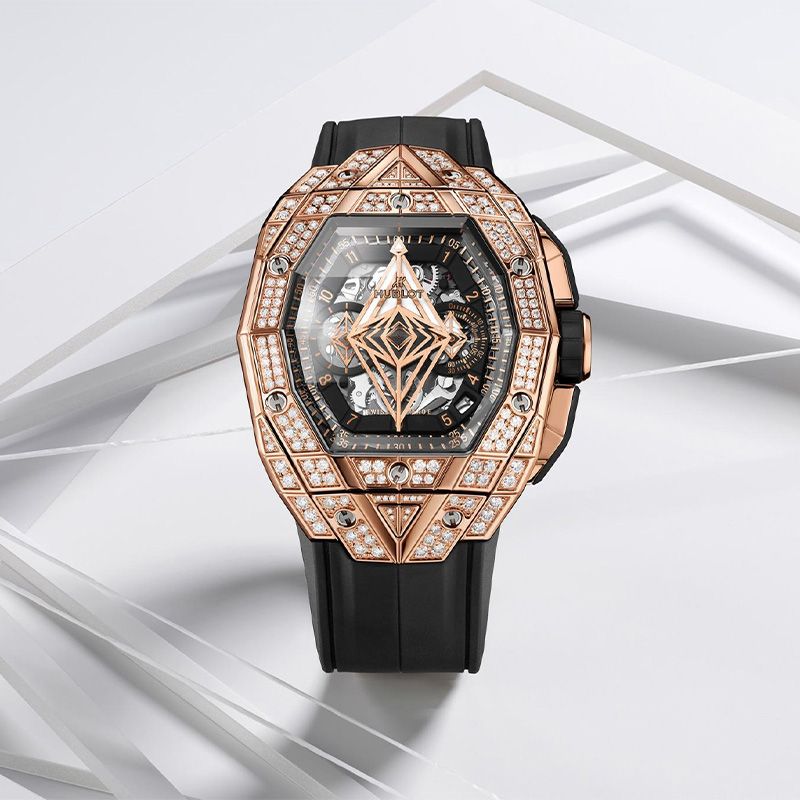 HUBLOT Spirit Of Big Bang Sang Bleu King Gold Pavé 42 MM 648.OX.0108.RX.1604.MXM23