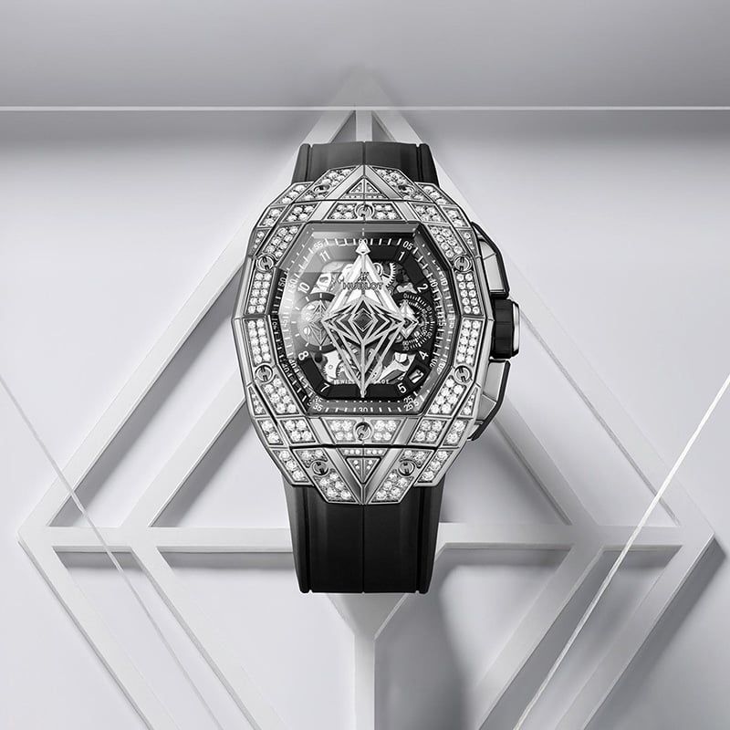 HUBLOT Spirit Of Big Bang Sang Bleu Titanium Pavé 42 MM 648.NX.0107.RX.1604.MXM23