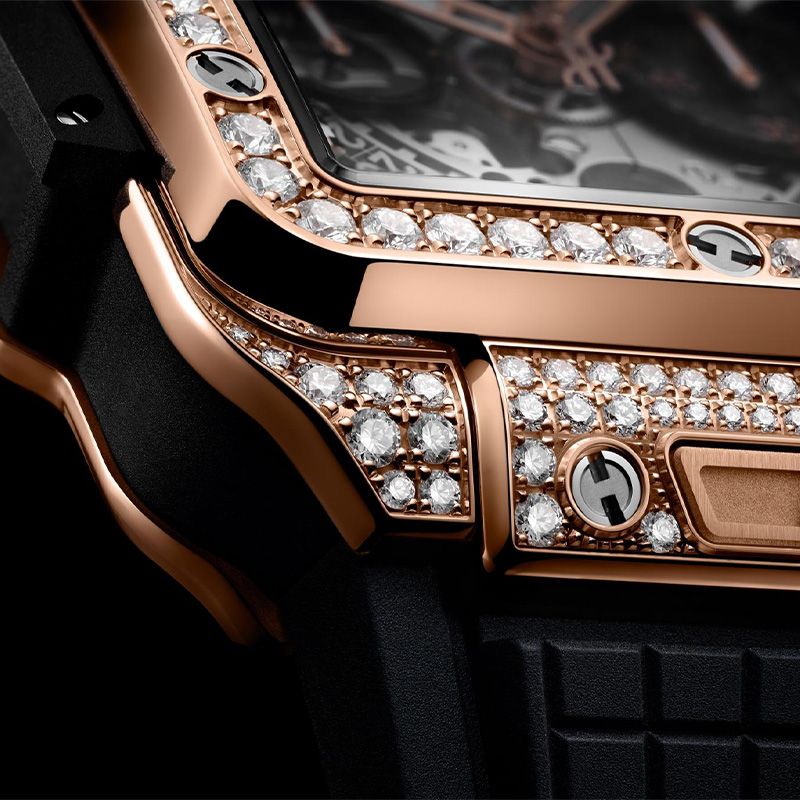 HUBLOT Square Bang Unico King Gold Pavé 42 MM 821.OX.0180.RX.1604