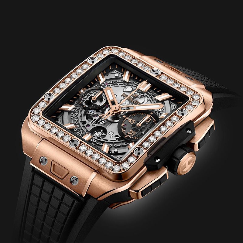 HUBLOT Square Bang Unico King Gold Diamonds 42 MM 821.OX.0180.RX.1604