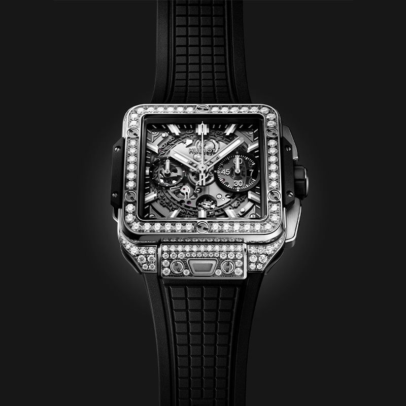 HUBLOT Square Bang Unico Titanium Pavé 42 MM 821.NX.0170.RX.1604