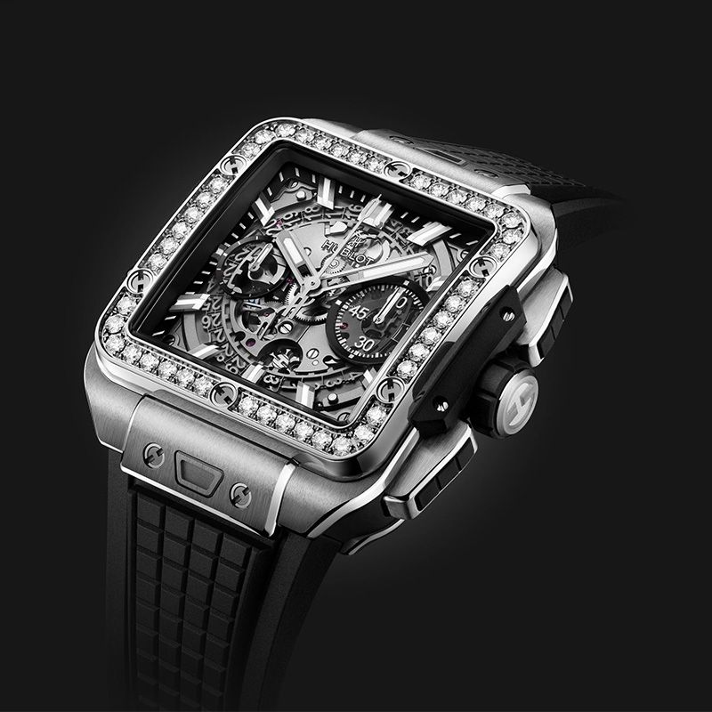 HUBLOT Square Bang Unico Titanium Diamonds 42 MM 821.NX.0170.RX.1204