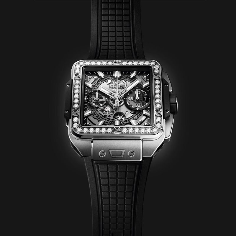 HUBLOT Square Bang Unico Titanium Diamonds 42 MM 821.NX.0170.RX.1204