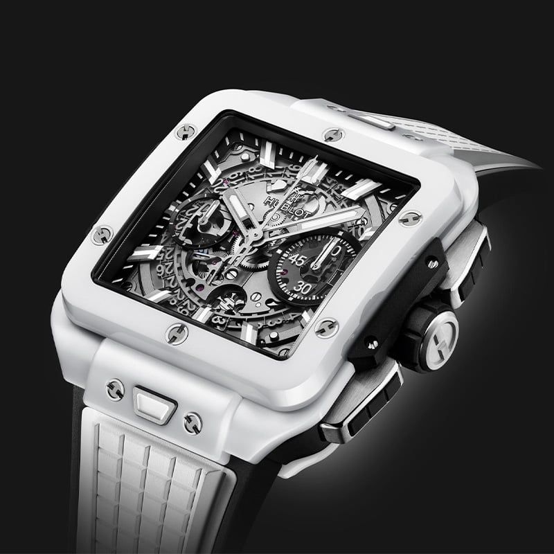 HUBLOT Square Bang Unico White Ceramic 42 MM 821.HX.0170.RX