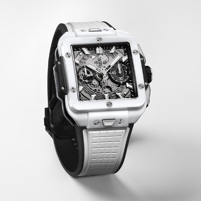 HUBLOT Square Bang Unico White Ceramic 42 MM 821.HX.0170.RX