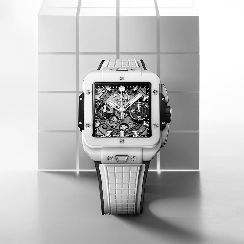 HUBLOT Square Bang Unico White Ceramic 42 MM 821.HX.0170.RX
