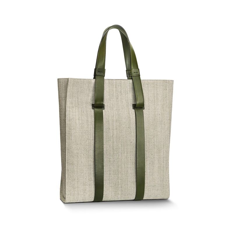 ASTRUA Creazioni Borsa Tote In Canvas Verde e Dettagli Verdi  BT1CA05-9026
