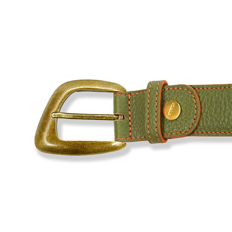 ASTRUA Creazioni Cintura In Pelle Grana Dollaro Bosco Fibbia Bronzo  CI2PGD20-32