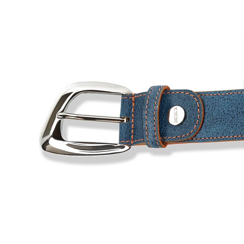 ASTRUA Creations Cintura In Pelle Vintage Jeans Fibbia Acciaio  CI2PV21-32