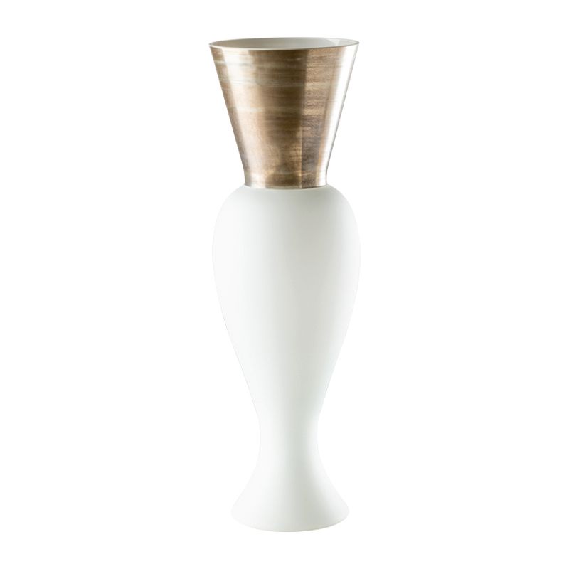VENINI Vaso Regina (Rodolfo Dordoni) Lattimo 16 CM - H 50 CM 515.14