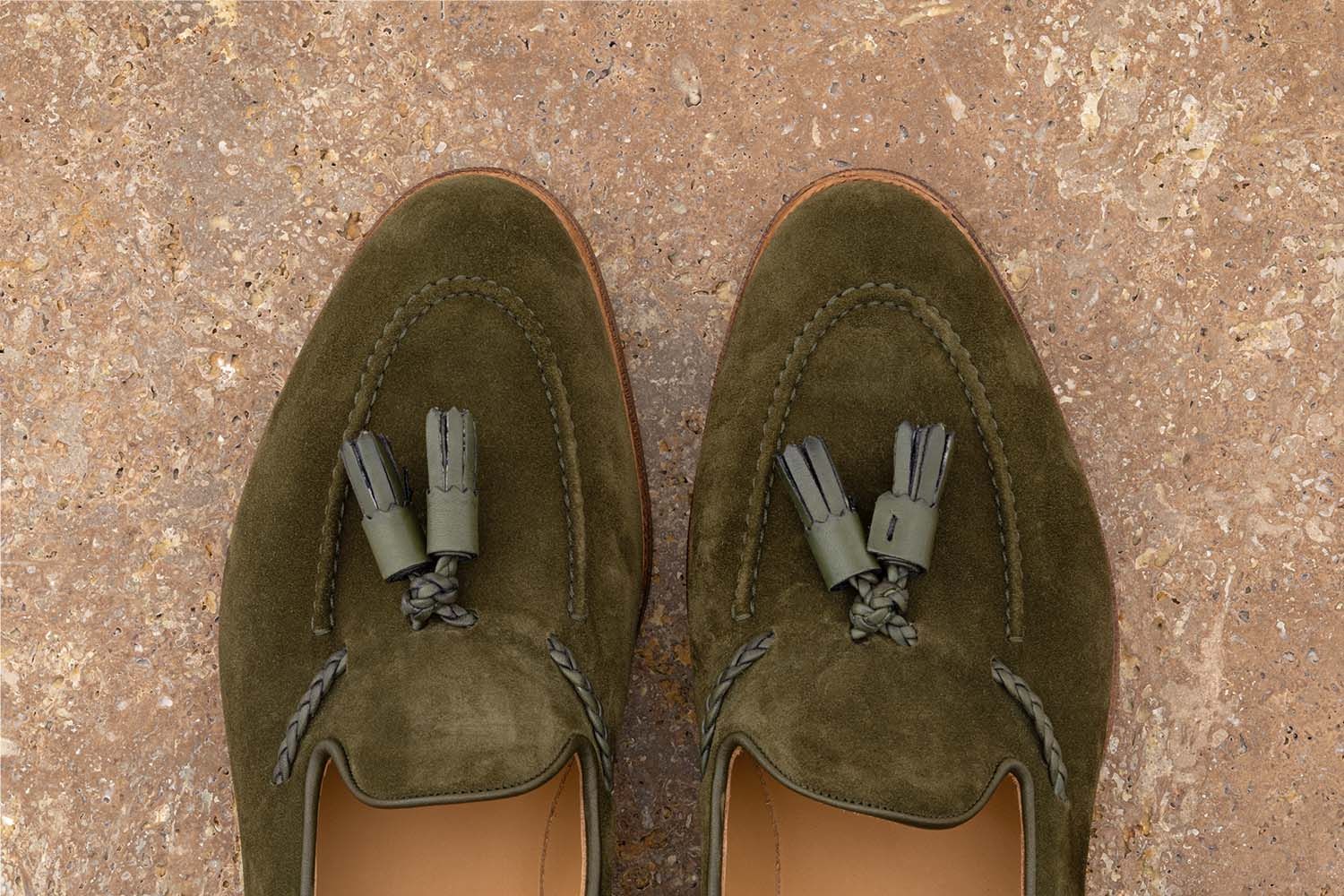 EDWARD GREEN Belgravia - Mocassino Con Nappine - Army Green  BELGRAVIA