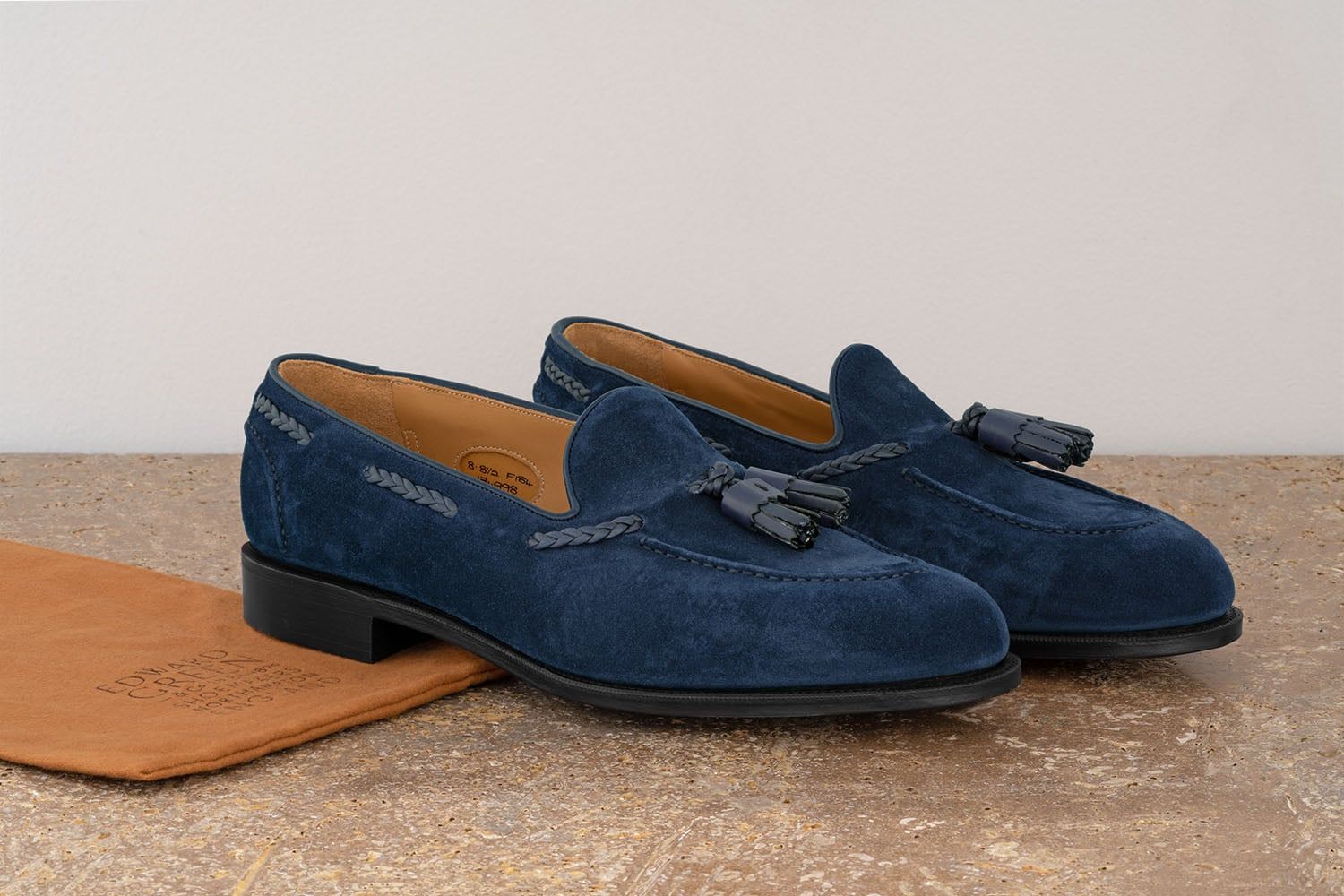 EDWARD GREEN Belgravia - Mocassino Con Nappine - Indigo  BELGRAVIA