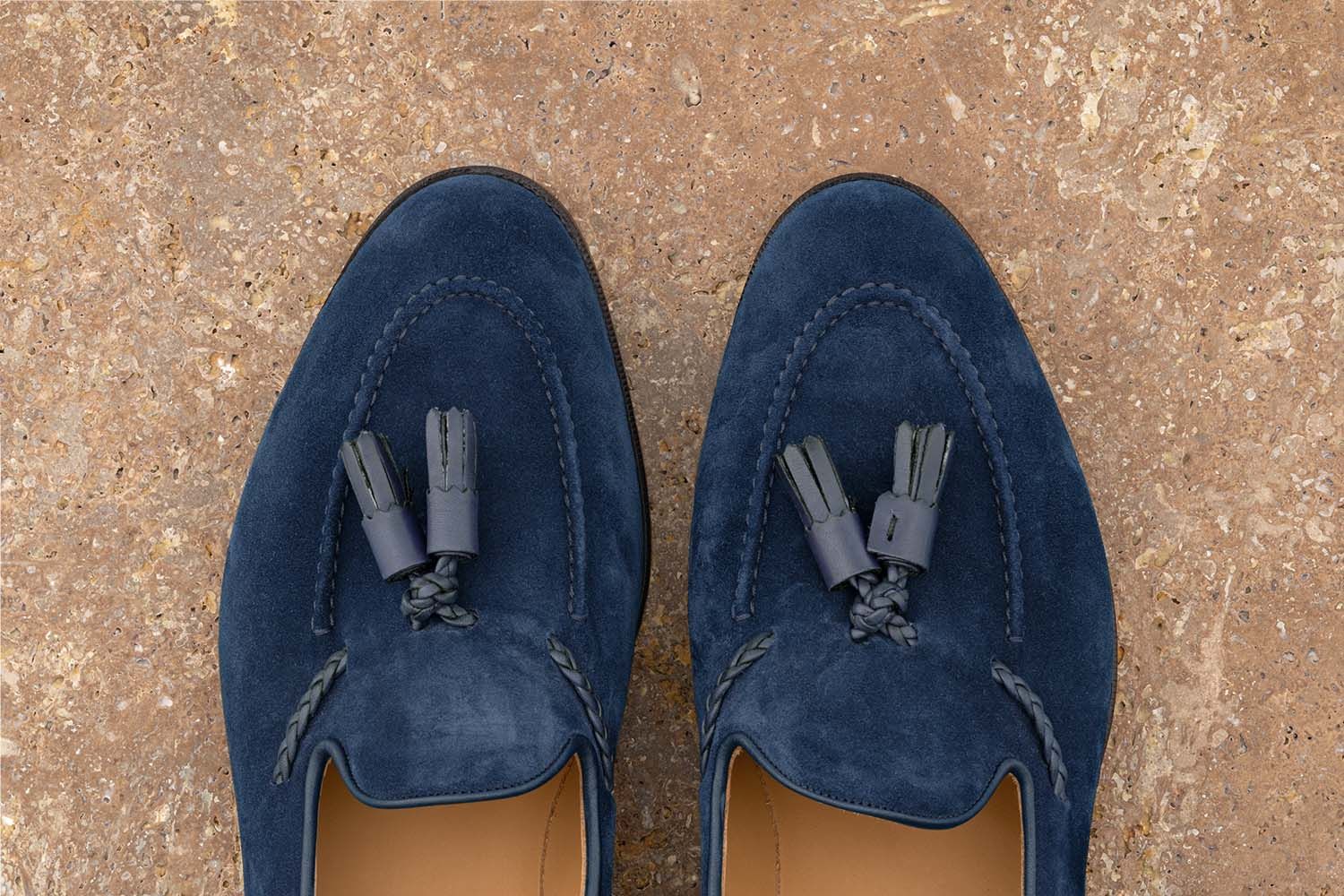 EDWARD GREEN Belgravia - Mocassino Con Nappine - Indigo  BELGRAVIA