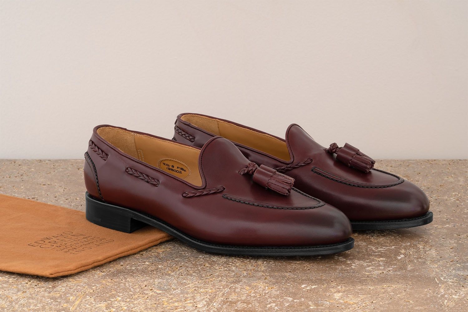 EDWARD GREEN Belgravia - Mocassino Con Nappine - Damson Delapre  BELGRAVIA