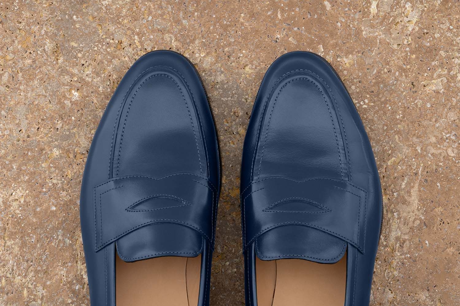 EDWARD GREEN Piccadilly - Mocassino Classico - Navy  PICCADILLY