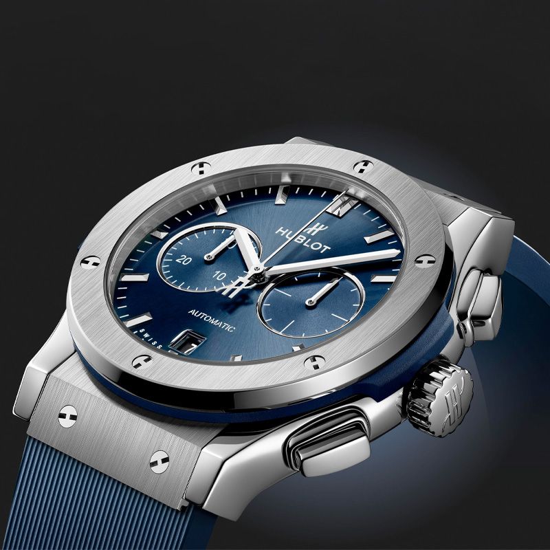HUBLOT Classic Fusion Chronograph Titanium Blue 42 MM 541.NX.7170.RX