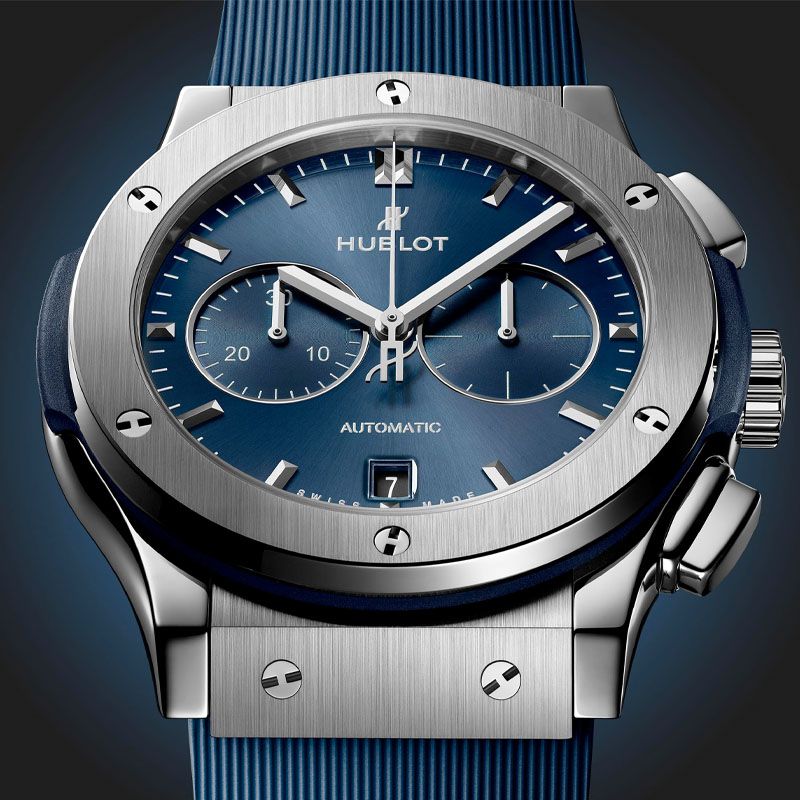 HUBLOT Classic Fusion Chronograph Titanium Blue 42 MM 541.NX.7170.RX