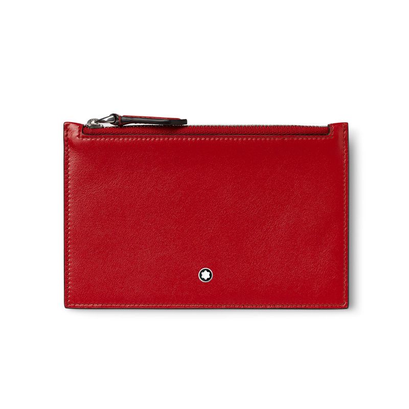 MONTBLANC Portacarte Rosso Con Cerniera Meisterstück  129908