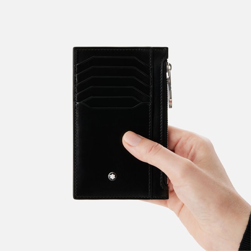 MONTBLANC Custodia Meisterstück 8 Scomparti Nero con Tasca e Con Cerniera  129686