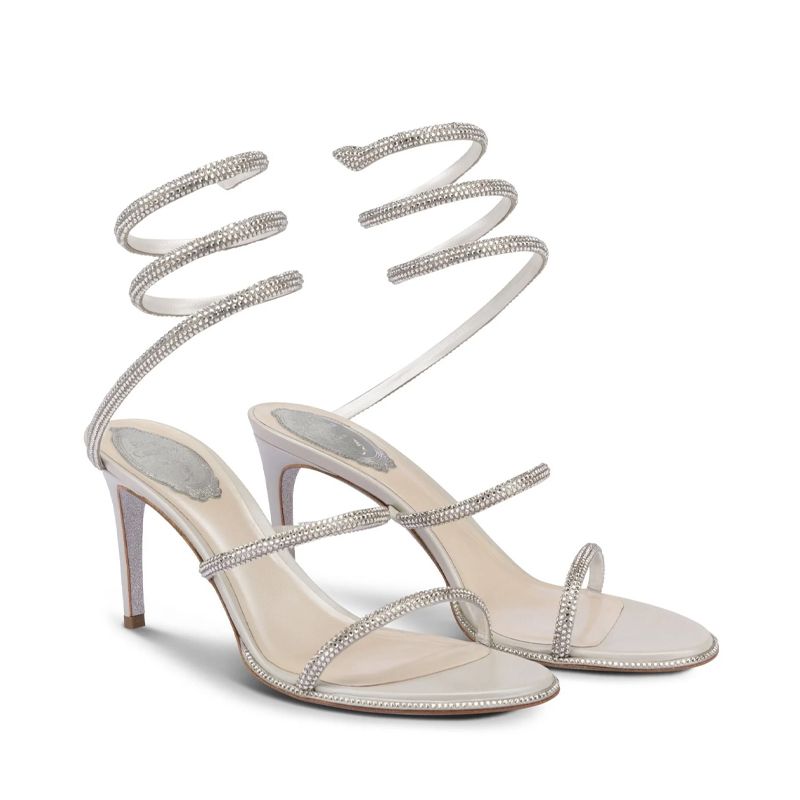 RENE CAOVILLA Cleo - Sandali Tacco Medio Grigio  C10416-080-R001V232