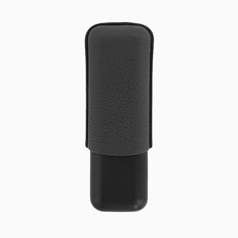 S. T. DUPONT Custodia Doppia Per Sigari in Pelle Nera Martellata / Base Matte  183240
