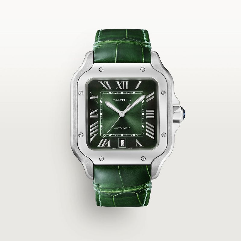 CARTIER Santos De Cartier Modello Grande, Acciaio 39,8 x 47,4 MM WSSA0062